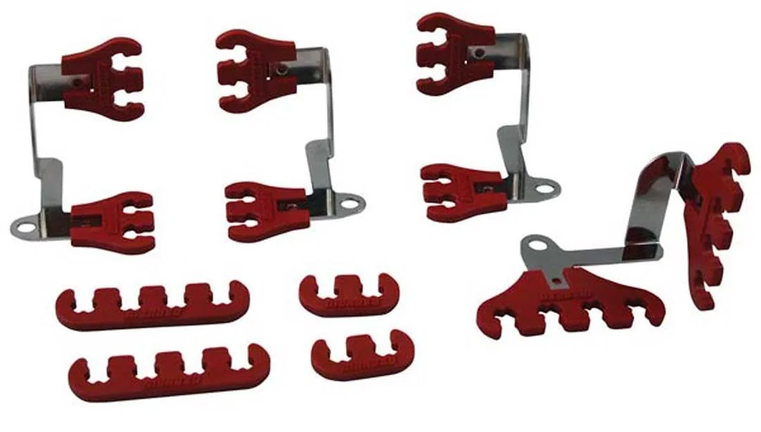 72172 – MOROSO Spark Plug Wire Separator, 7 Millimeter - 9 Millimeter Wire Two Right-Side And Two Left-Side Chrome Pl...